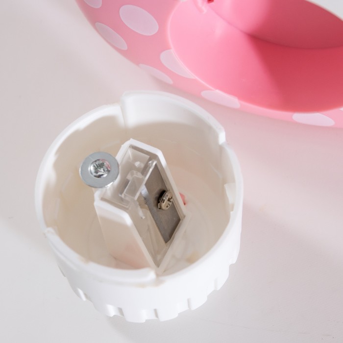 Лампа настольная "Гамми" LED 2 режима 2Вт USB розовый, точилка 11,7х7х12 см RISALUX - фото 1886835558