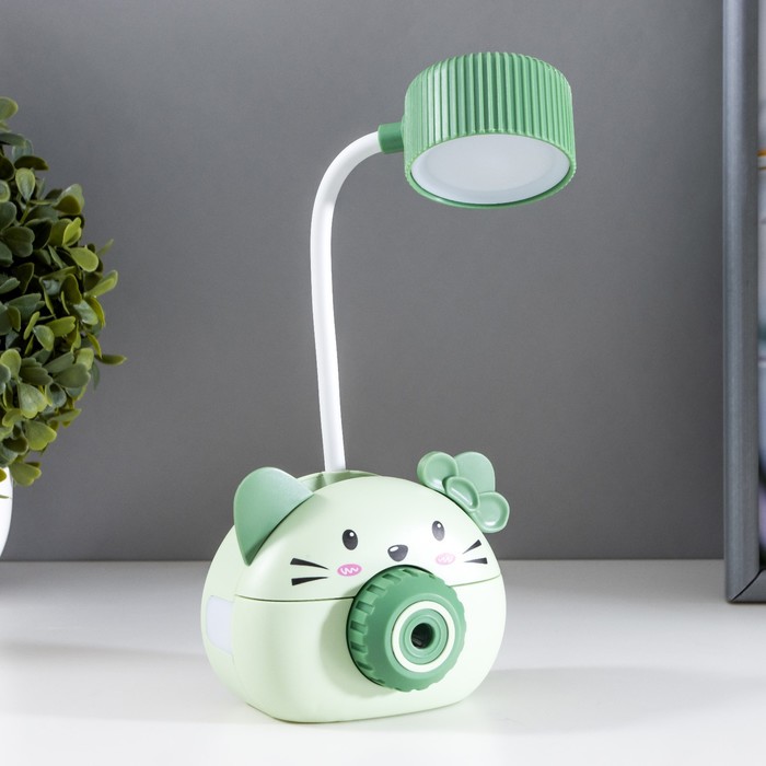 Лампа настольная Дели LED 2 режима 2Вт USB зеленый 11,7х7х12 см RISALUX