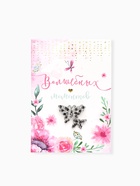 Брошь «Бабочки порхающие», серая в серебре - Фото 3