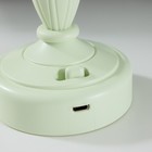 Настольная лампа "Селезия" LED 2Вт АКБ зеленый 9,5х9,5х19 см - Фото 8
