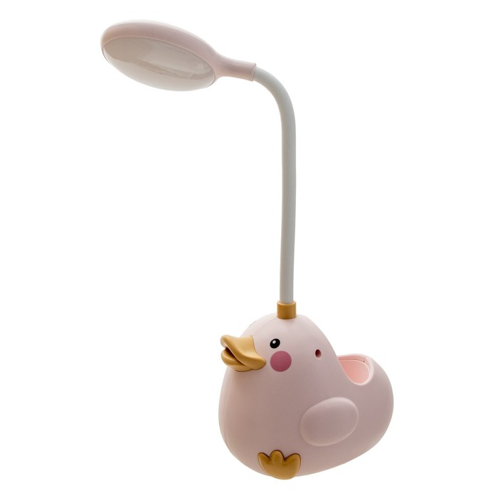 Настольная лампа "Утенок" LED 3Вт АКБ розовый 9,5х11х33 см RISALUX - фото 1907439673