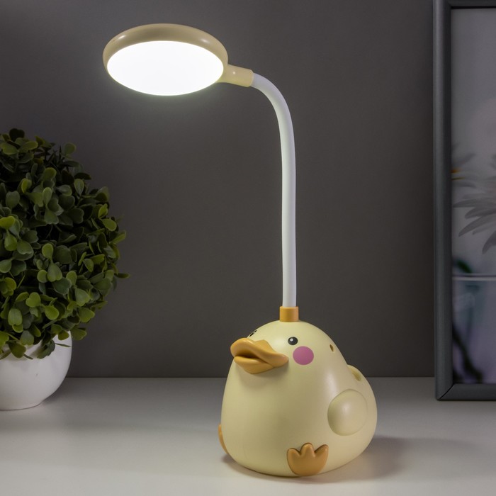 Настольная лампа "Лала" LED 3Вт АКБ желтый 9,5х11х33 см RISALUX - фото 1888316244
