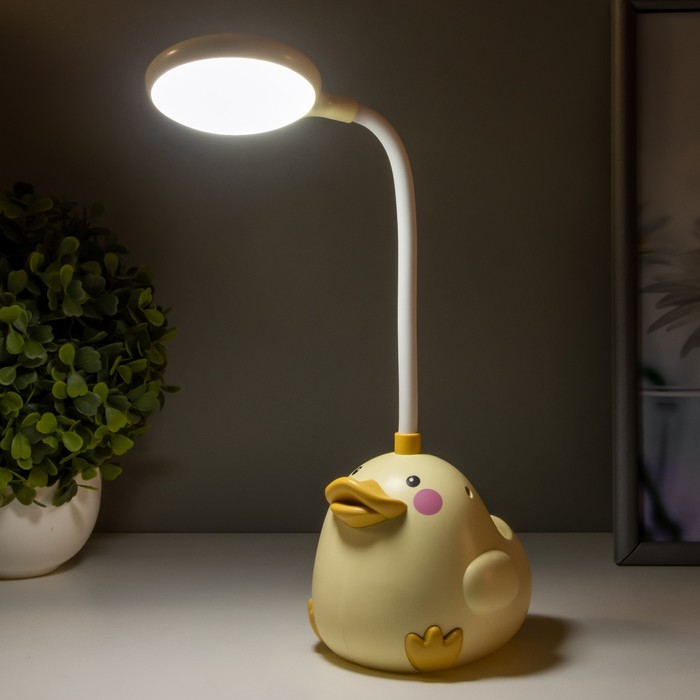 Настольная лампа "Лала" LED 3Вт АКБ желтый 9,5х11х33 см RISALUX - фото 1907439676