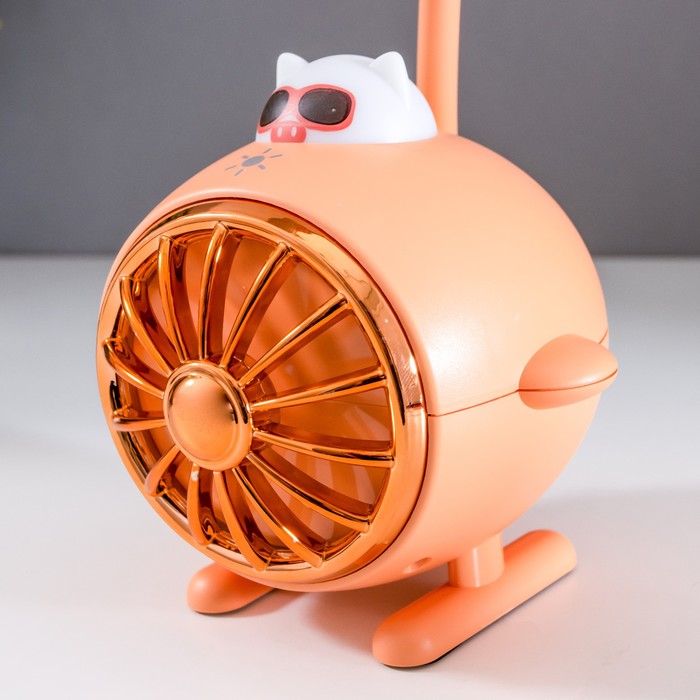 Настольная лампа "Мишка пилот" LED 3Вт USB АКБ оранжевый 14,5х5х28 см RISALUX - фото 1883897282