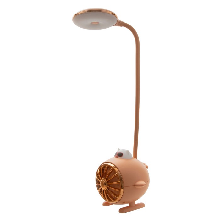 Настольная лампа "Мишка пилот" LED 3Вт USB АКБ оранжевый 14,5х5х28 см RISALUX - фото 1905992436