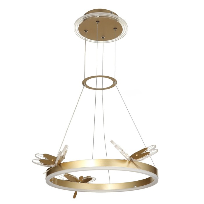 Люстра «Стрекоза»LED 48 Вт 3000-6000К золото 52×52×80 см BayerLux