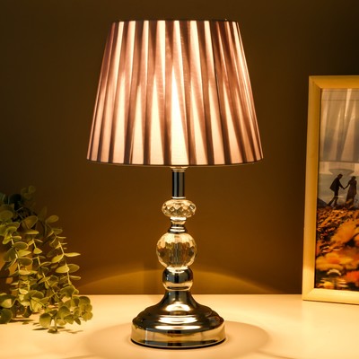 Настольная лампа 16884/1 Е27 40 Вт хром 22×22×35 см RISALUX