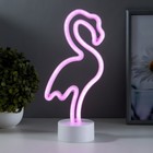 Ночник "Фламинго" LED от батареек 3АА (не в комплекте) 8,5х13х29,5 см - фото 3778476