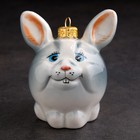 Ёлочный шар  "Кролик", фарфор, 10 см - фото 11434133