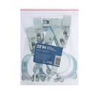 Хомут силовой ZEIN engr, диаметр 56-59 мм, ширина 22 мм, оцинкованный 7450412 - фото 12358041