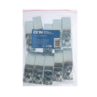 Хомут силовой ZEIN engr, диаметр 64-67 мм, ширина 22 мм, оцинкованный (комплект 10 шт) - фото 25816184