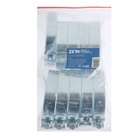 Хомут силовой ZEIN engr, диаметр 104-112 мм, ширина 24 мм, оцинкованный (комплект 10 шт) - фото 25816199