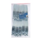 Хомут силовой ZEIN engr, диаметр 113-121 мм, ширина 24 мм, оцинкованный (комплект 10 шт) - фото 25816202