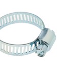 Хомут червячный ZEIN, сквозная просечка, диаметр 16-25 мм, ширина 8 мм, оцинкованный - Фото 6