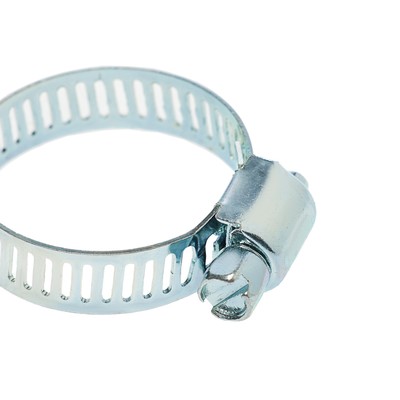 Хомут червячный ZEIN, сквозная просечка, диаметр 16-25 мм, ширина 8 мм, оцинкованный