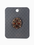 Брошь «Императрица», коричневая в чернёном золоте - Фото 5