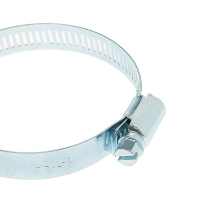 Хомут червячный ZEIN, сквозная просечка, диаметр 46-70 мм, ширина 12.7 мм, оцинкованный