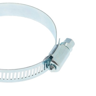 Хомут червячный ZEIN, сквозная просечка, диаметр 46-70 мм, ширина 12.7 мм, оцинкованный