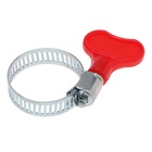 Хомут червячный с «барашком» ZEIN, сквозная просечка, диаметр 16-27 мм, оцинкованный - Фото 3