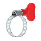 Хомут червячный с «барашком» ZEIN, сквозная просечка, диаметр 16-27 мм, оцинкованный - Фото 4