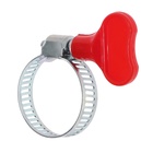 Хомут червячный с «барашком» ZEIN, сквозная просечка, диаметр 16-27 мм, оцинкованный - Фото 5