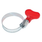 Хомут червячный с «барашком» ZEIN, сквозная просечка, диаметр 20-32 мм, оцинкованный - Фото 3