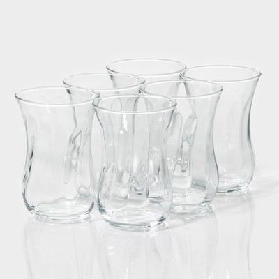 Набор стеклянных стаканов армуду «Классик», 100 мл, 5,7×8,3 см, 6 шт