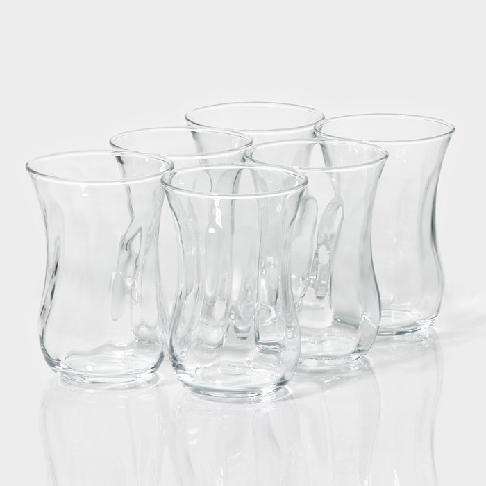 Набор стеклянных стаканов армуду «Классик», 100 мл, 5,7×8,3 см, 6 шт - Фото 1