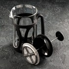 Чайник заварочный френч - пресс «Веном», 600 мл, стекло, цвет чёрный - Фото 2