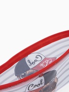 Косметичка-пенал на молнии, средний размер, в полоску, белая - Фото 3