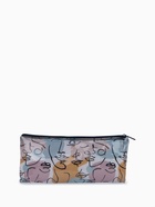 Косметичка-пенал на молнии, с рисунком, белая/разноцветная - Фото 3