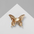 Брошь «Бабочка ажурная», цвет белый в золоте - фото 8641362
