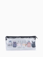 Косметичка-пенал на молнии, средний размер, с ярким рисунком, прозрачная - Фото 3