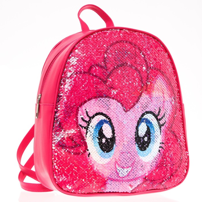 Рюкзак детский с двусторонними пайетками, 10 см х 23 см х 27 см &quot;Пинки Пай&quot;, My Little Pony