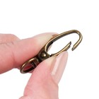 Карабин металлический, 38×12 мм / 10×1 мм, 6 шт., цвет бронзовый - Фото 3