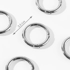 Кольцо-карабин, d=25/35 мм, толщина - 5 мм, цвет серебряный - Фото 2