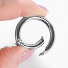 Кольцо-карабин, d=25/35 мм, толщина - 5 мм, цвет серебряный - Фото 3