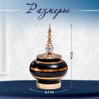 Интерьерный декор на стол «Мираж», золото с чёрным, металл, стекло, 32×16.5×16.5 см - Фото 2
