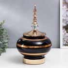 Интерьерный декор на стол «Мираж», золото с чёрным, металл, стекло, 32×16.5×16.5 см - Фото 4