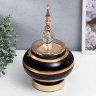 Интерьерный декор на стол «Мираж», золото с чёрным, металл, стекло, 32×16.5×16.5 см - Фото 5