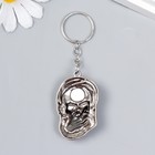 Брелок металл "Череп - молчание" серебро МИКС 4х2,5 см (комплект 12 шт) - фото 21587424