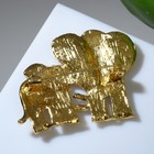 Брошь «Слоны», цвет сине-коричневый в золоте - Фото 2