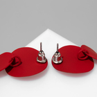 Серьги металл «Азелия» круги, трио, цвет красный - Фото 3