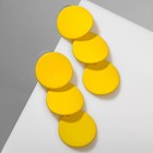 Серьги металл «Азелия» круги, трио, цвет жёлтый - фото 7628557