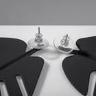 Серьги металл «Монстера » лист, цвет чёрный - Фото 5