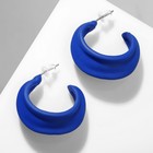 Серьги металл «Яркость» полукольца, цвет синий - Фото 3