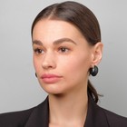 Серьги металл «Яркость» полукольца, цвет чёрный - Фото 3