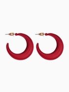 Серьги металл «Яркость» полукольца, цвет красный  (артикул 7634779)  большой выбор товаров оптом и в розницу по низким ценам с доставкой