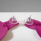 Серьги металл «Яркость» геометрия, цвет малиновый - Фото 3