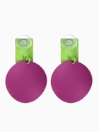 Серьги металл «Яркость» геометрия, цвет салатово-фиолетовый - Фото 3